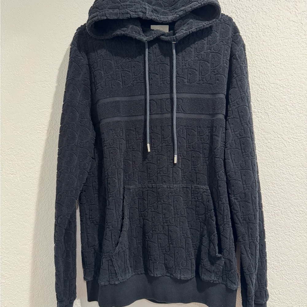 Dior Textured Black Hoodie